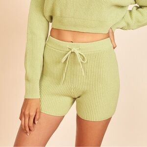Reformation Sanzo Knit Ribbed Shorts
